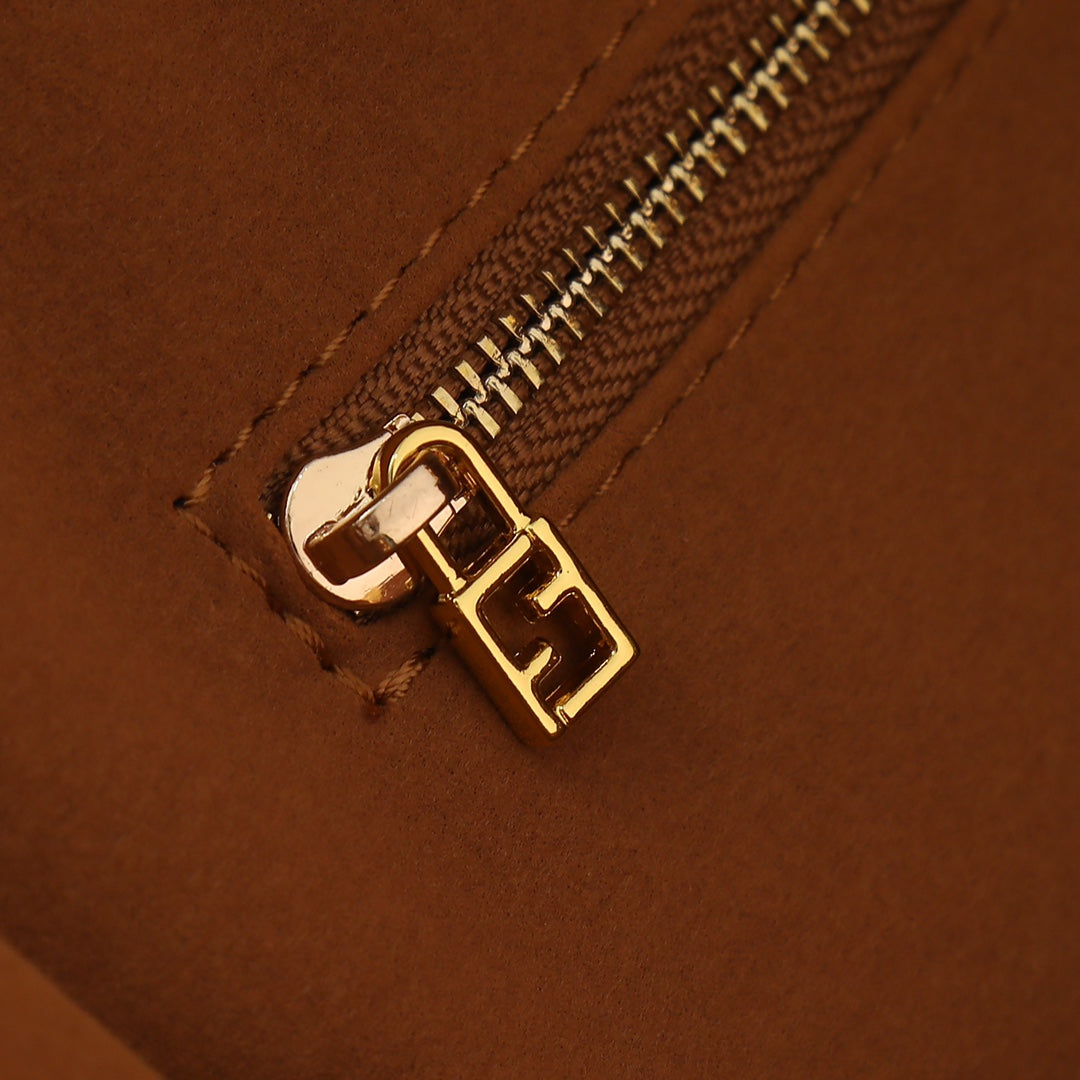 Fendi Sunshine Medium Leather Tote Bag - Tan
