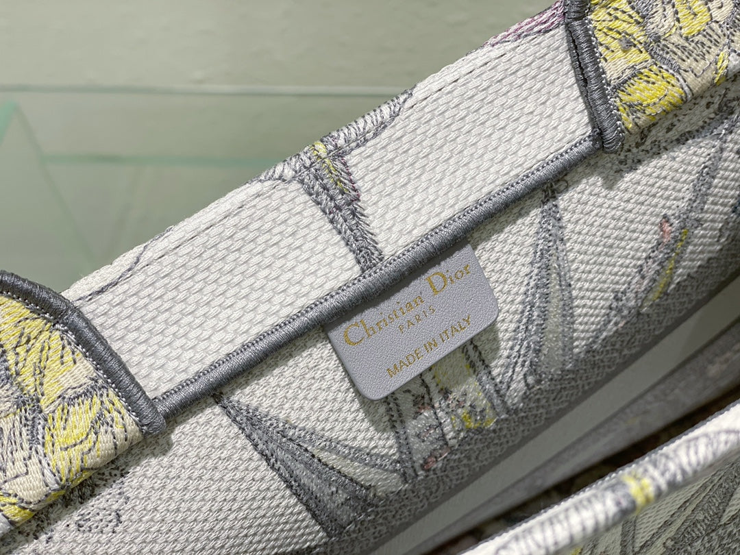 Christian Dior Large Book Tote with Multicolor Dior Zodiac Embroidery