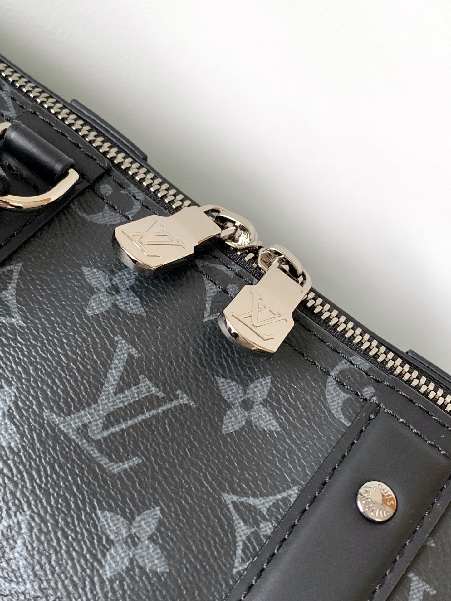 Louis Vuitton Classic Dark Monogram Mini Cylinder Duffle Crossbody Bag