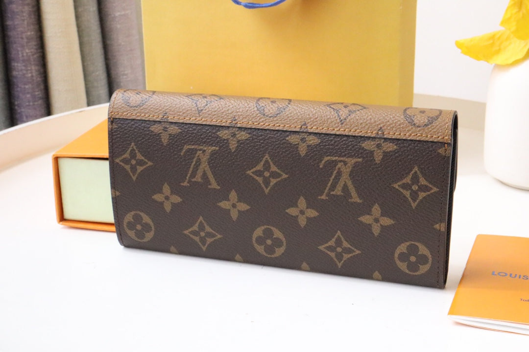 Louis Vuitton Sarah Wallet Monogram and Monogram Reverse Canvas