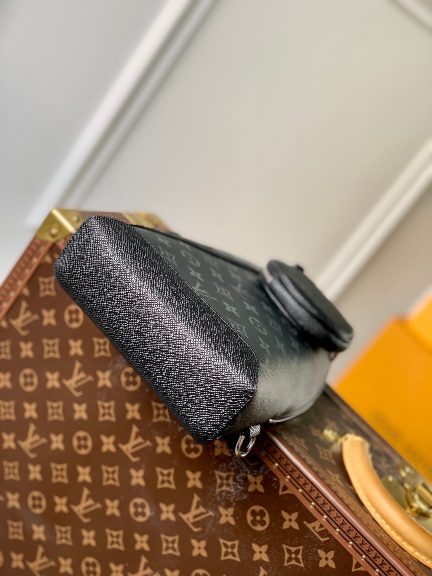 Louis Vuitton Dark Grey Monogram Sling Crossbody Bag with Detachable Pouch