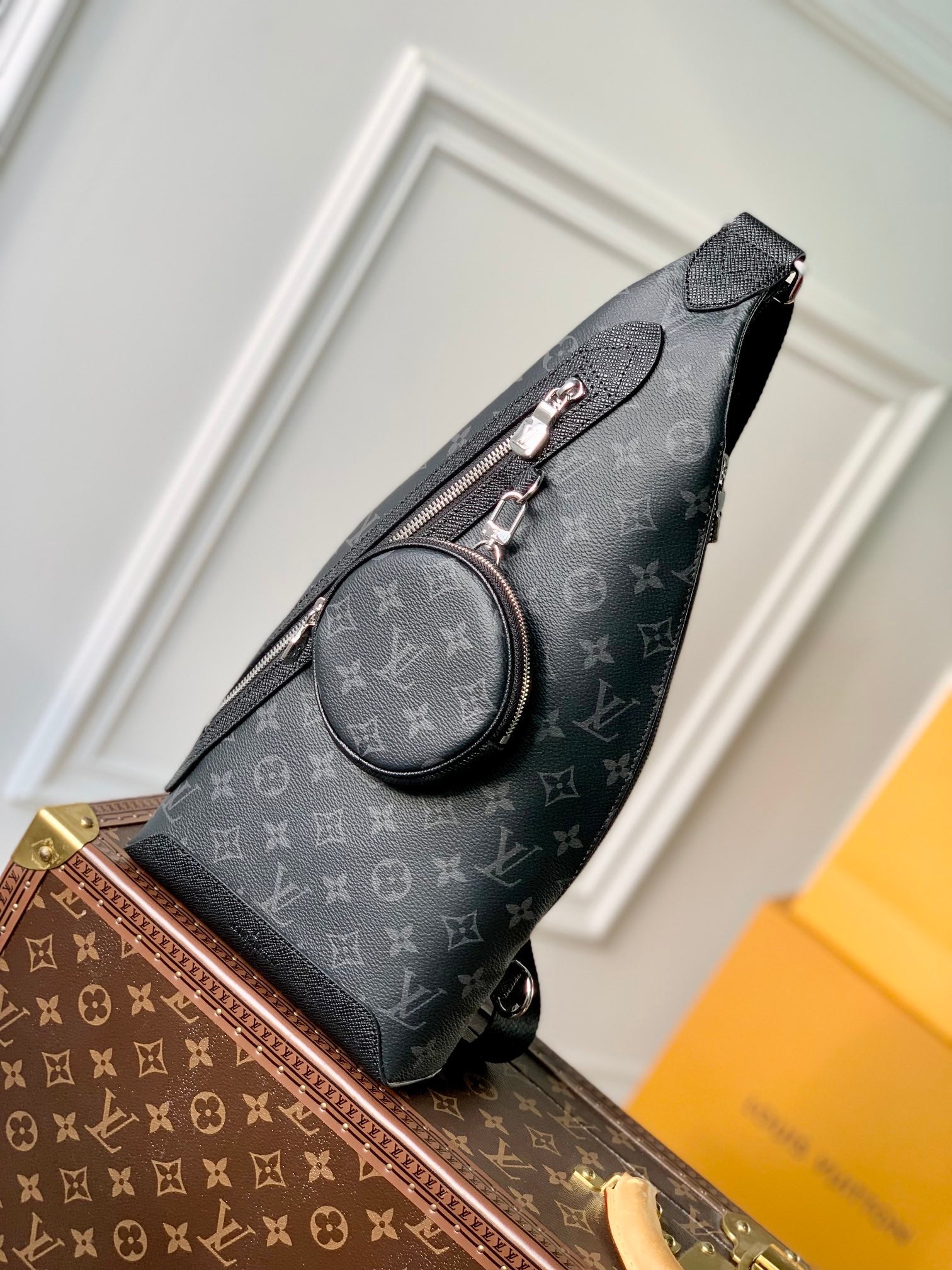 Louis Vuitton Duo Sling Bag - Monogram Eclipse Canvas - Men's Crossbody Bag