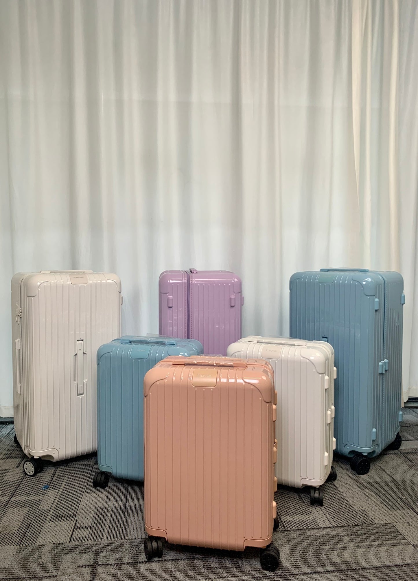 Modern Pastel Hardside Spinner Suitcases Travel Luggage Set