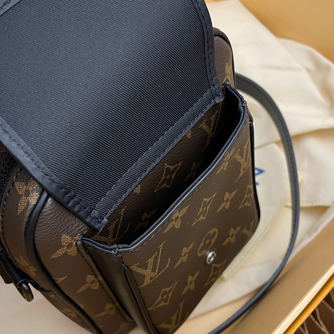 Louis Vuitton Classic Brown Monogram Canvas Crossbody Messenger Bag