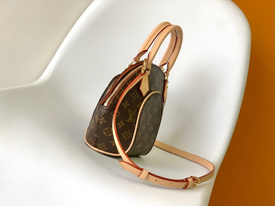 Louis Vuitton Vintage Monogram Canvas Curved Top Handle Dome Handbag