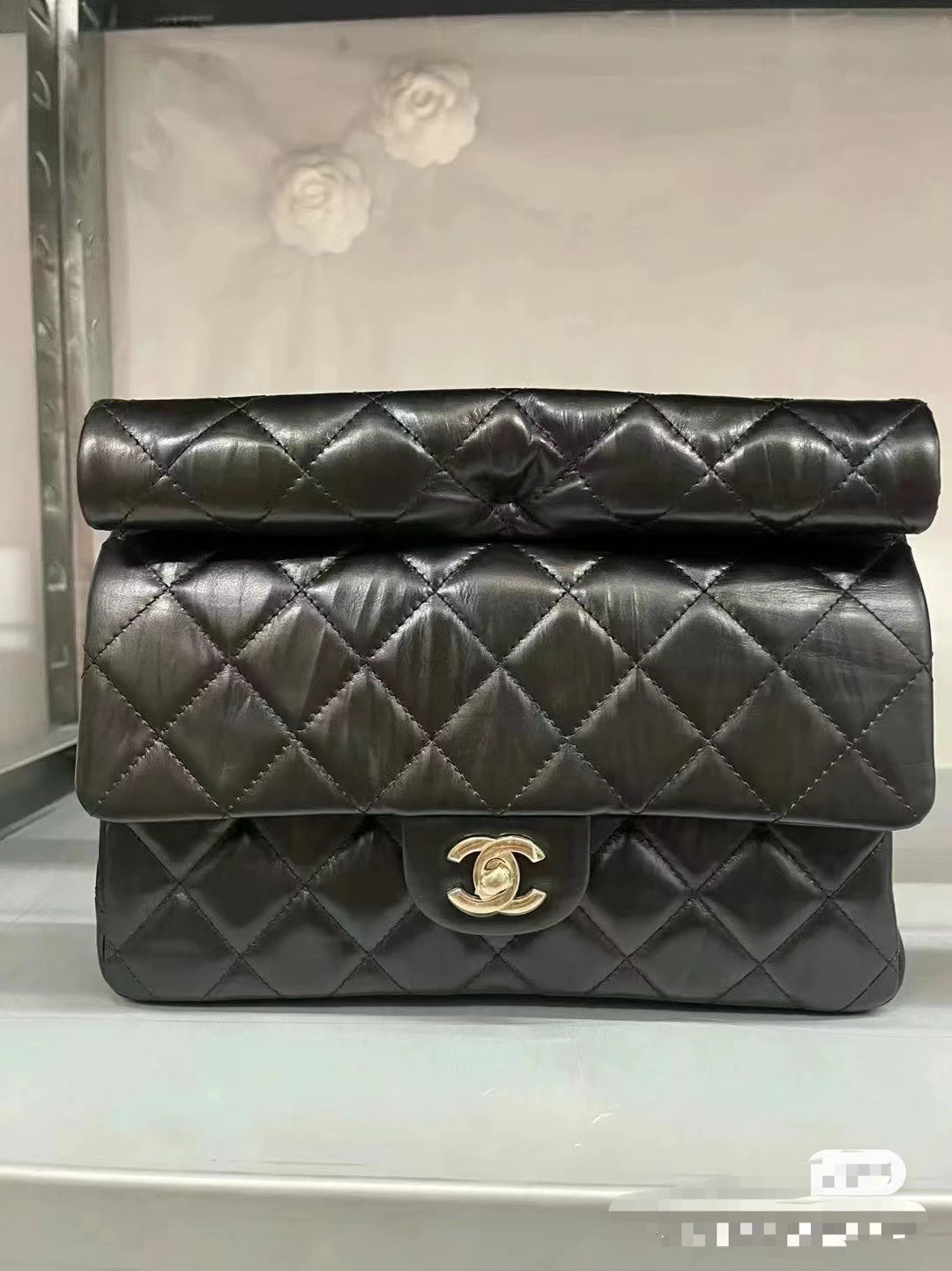 Chanel Classic Flap Bag Black Quilted Lambskin Gold Hardware