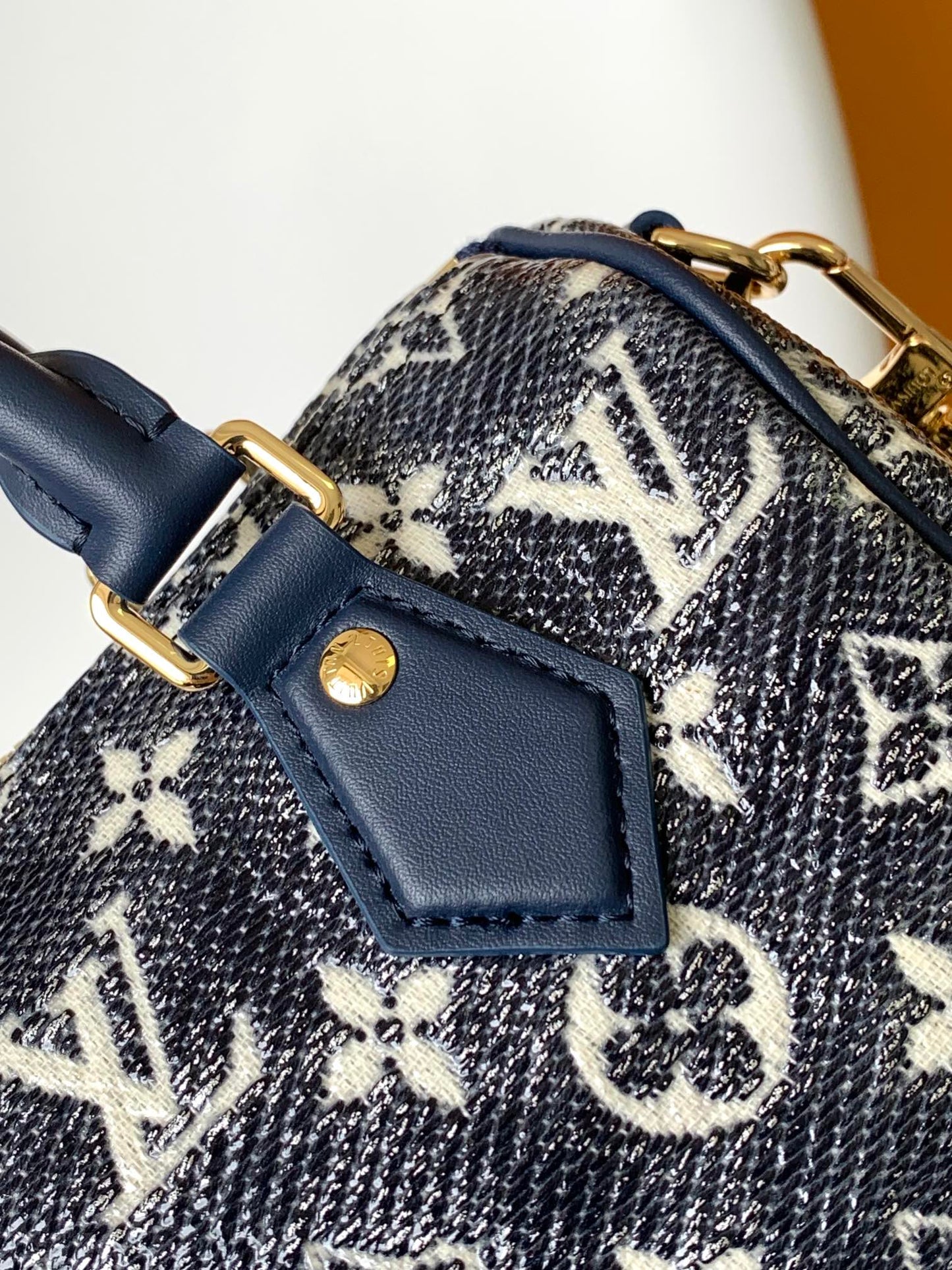 Louis Vuitton Navy Blue Monogram Jacquard Mini Duffle Bag with Crossbody Strap