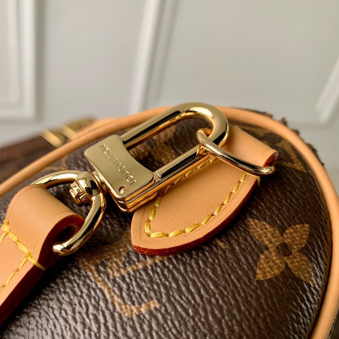 Louis Vuitton Brown Monogram Canvas Mini Duffle Bag with Cartoon Character Print