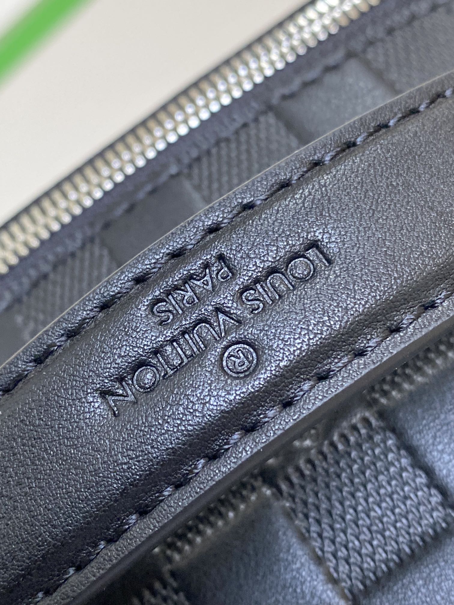 Louis Vuitton Luxury Black Woven Leather Checkerboard Travel Backpack