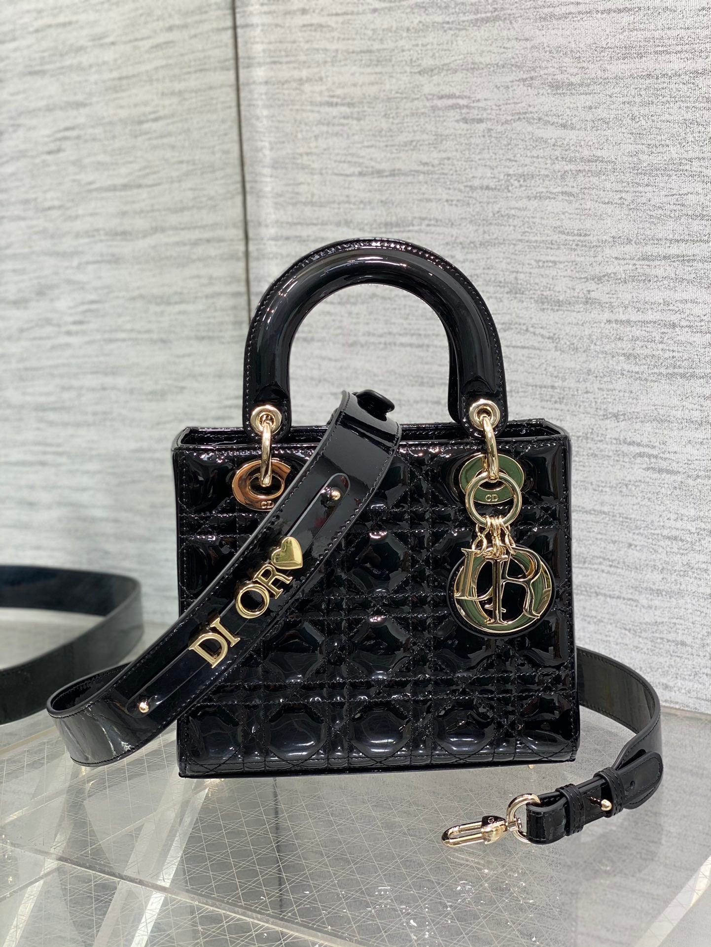 Christian Dior Small Lady Dior My ABCDior Bag - Black Cannage Lambskin