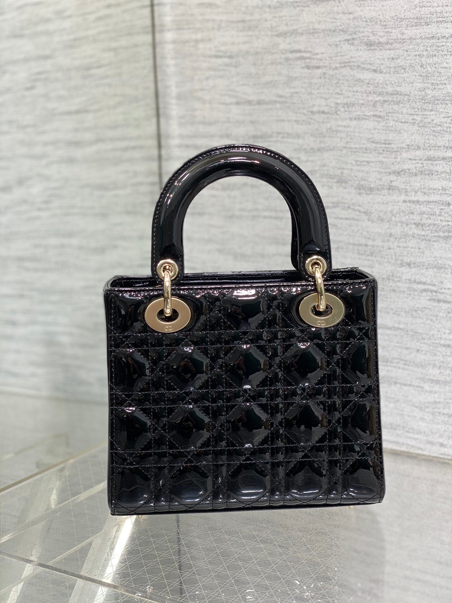 Lady Dior My ABCDior Bag - Black Cannage Lambskin with Gold-Finish Metal Charms