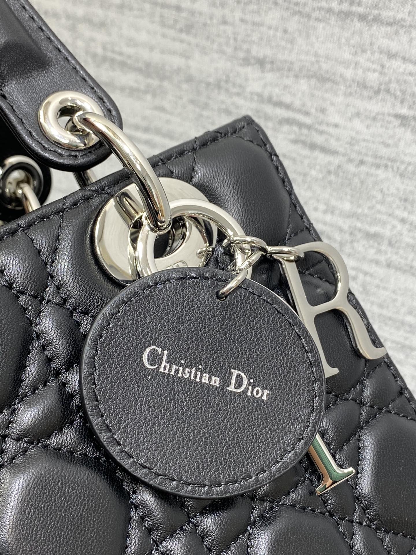 Christian Dior Small Lady Dior My ABCDior Bag - Black Cannage Lambskin