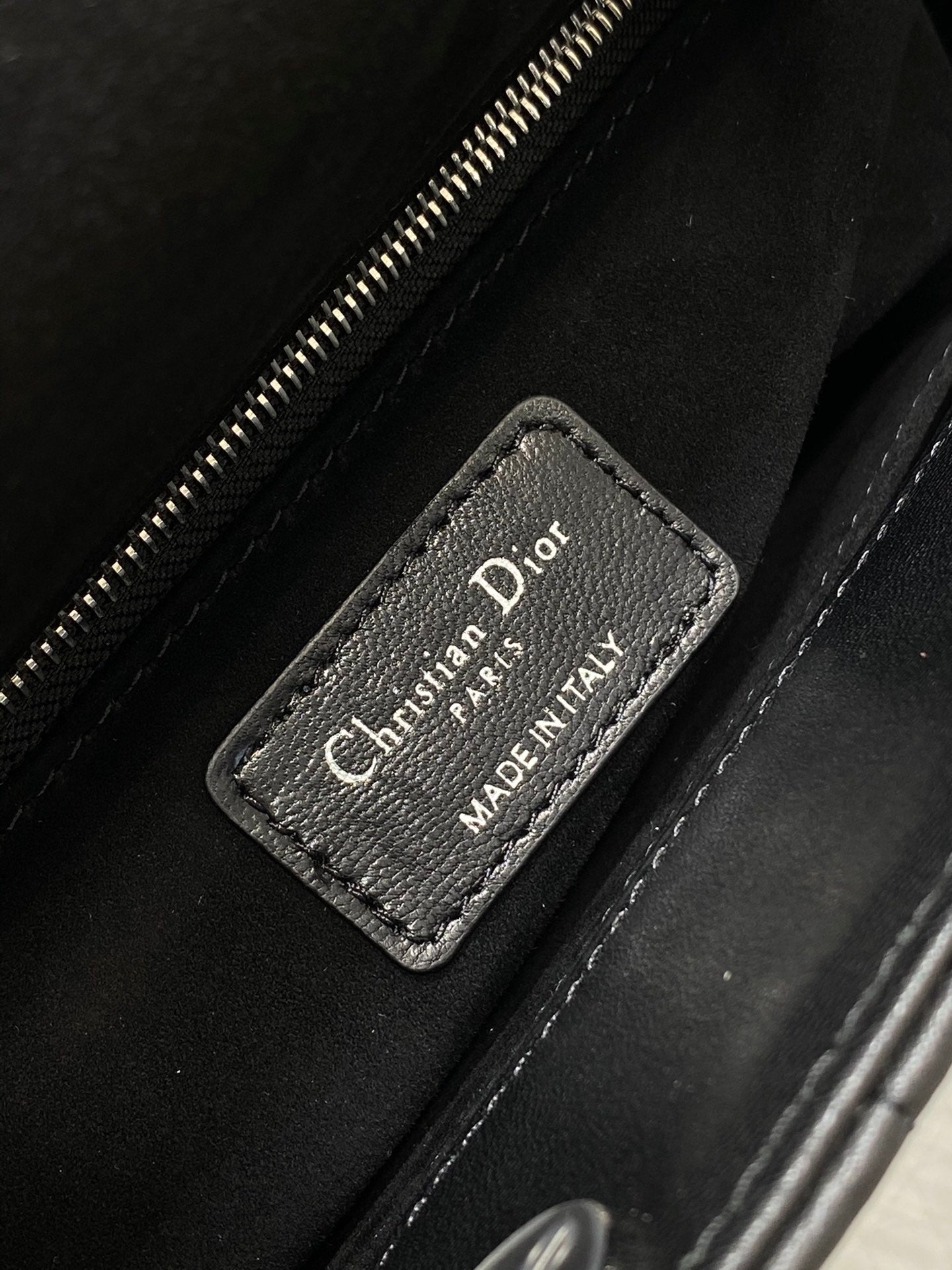 Dior Classic Black Quilted Leather Handbag with Top Handle and Strap