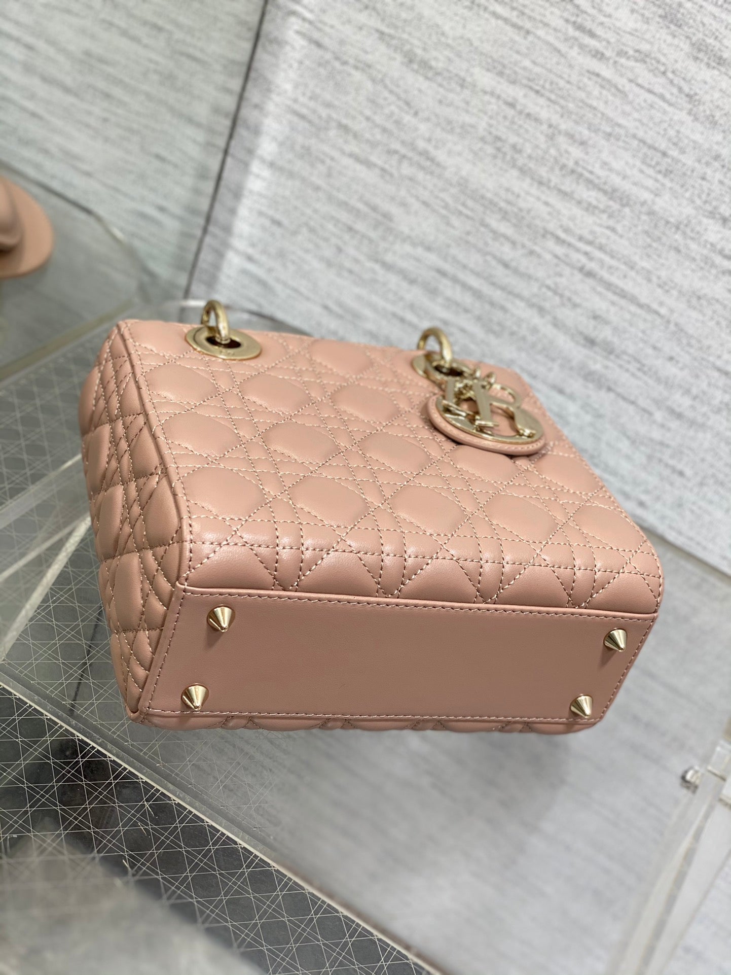 Christian Dior Lady Dior My ABCDior Small Bag - Rose Des Vents Cannage Lambskin