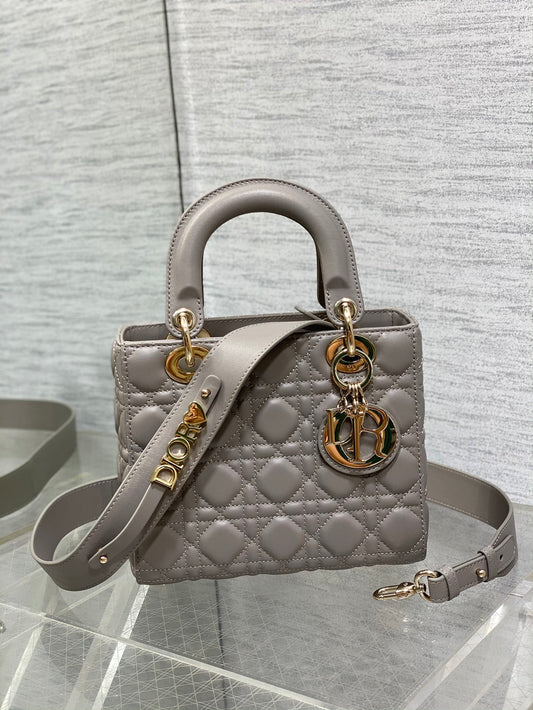 Christian Dior Small My ABCDior Lady Dior Bag - Grey Cannage Lambskin
