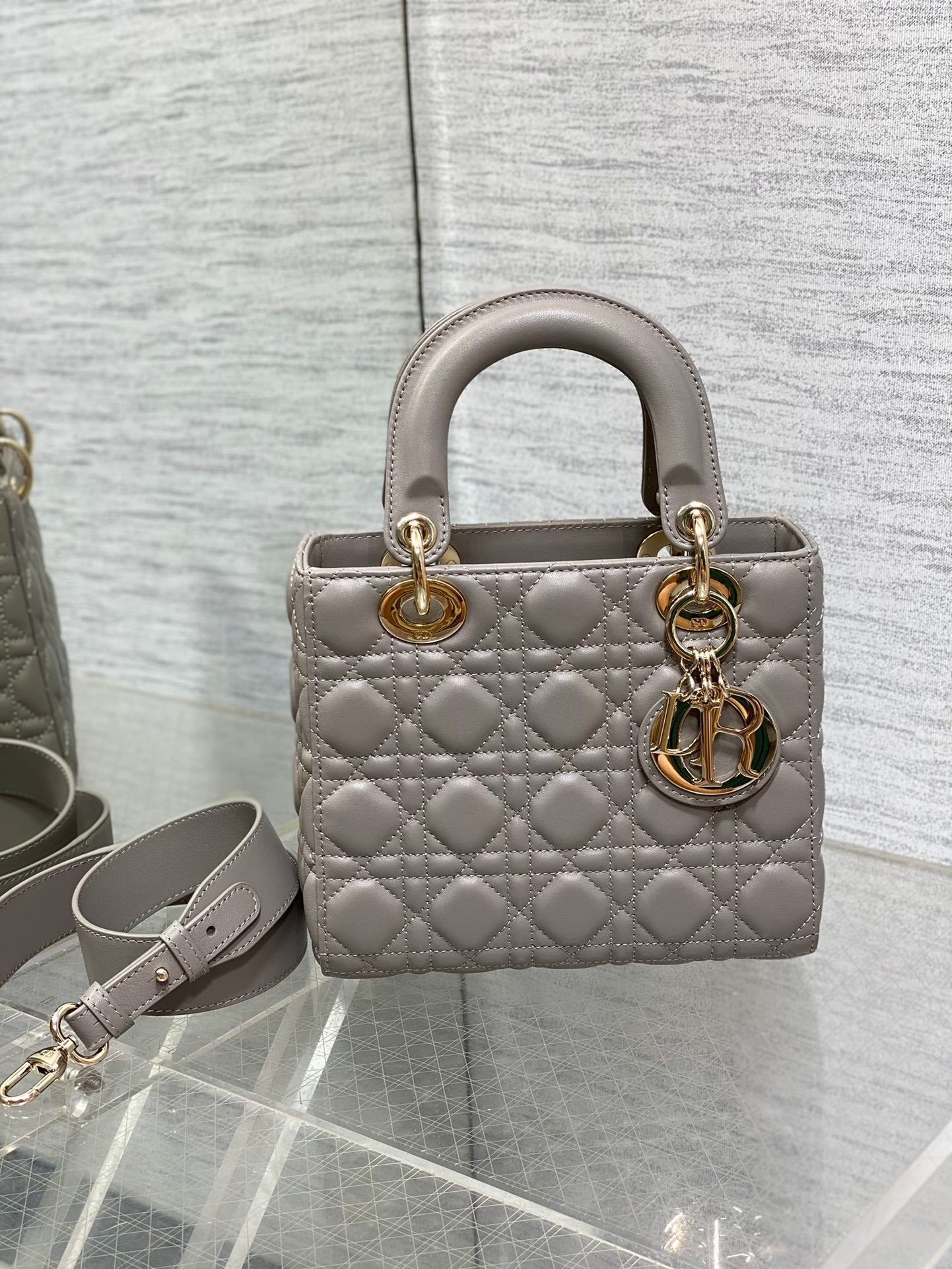 Lady Dior My ABCDior Bag - Grey Cannage Lambskin
