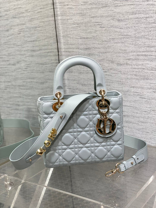 Christian Dior Small Lady My ABCDior Bag Cloud Blue Cannage Lambskin