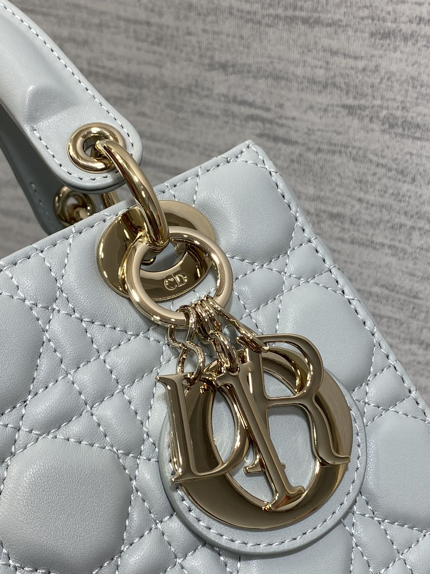 Christian Dior Small Lady My ABCDior Bag Cloud Blue Cannage Lambskin