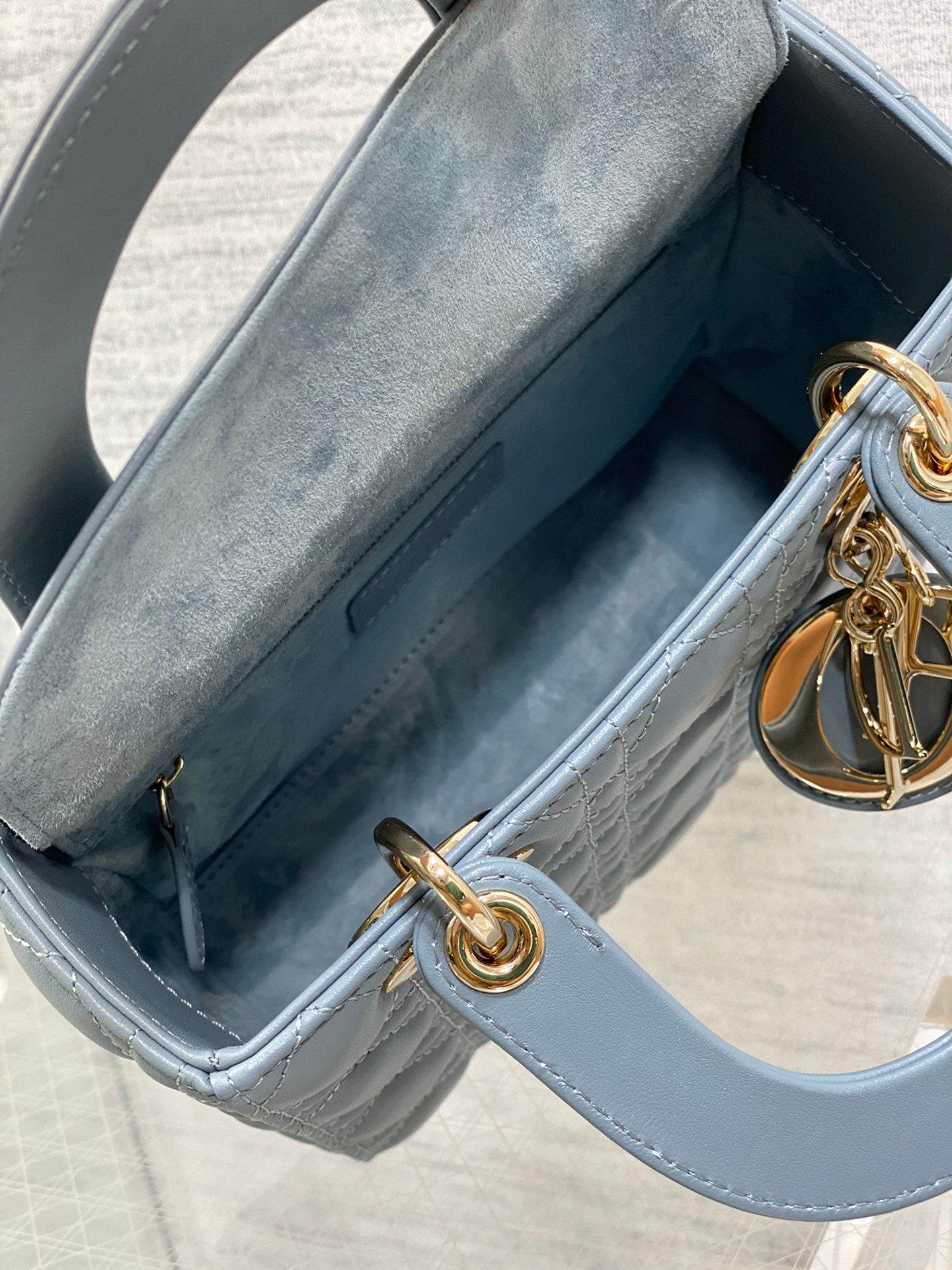Lady Dior My ABCDior Small Bag - Cloud Blue Cannage Lambskin with Gold-Finish Hardware