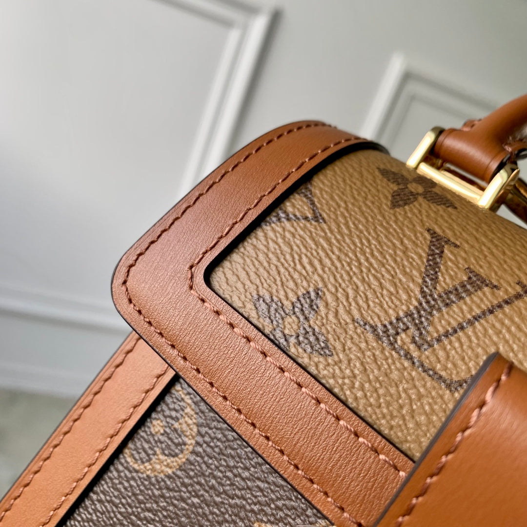 Louis Vuitton Dauphine MM Monogram &amp; Monogram Reverse Canvas Bag