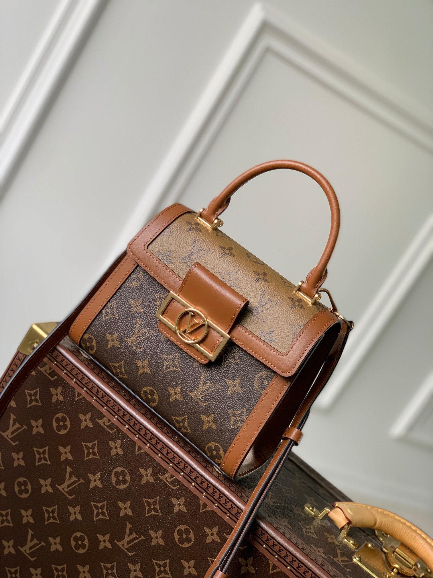 Louis Vuitton Dauphine MM Monogram &amp; Monogram Reverse Canvas Bag