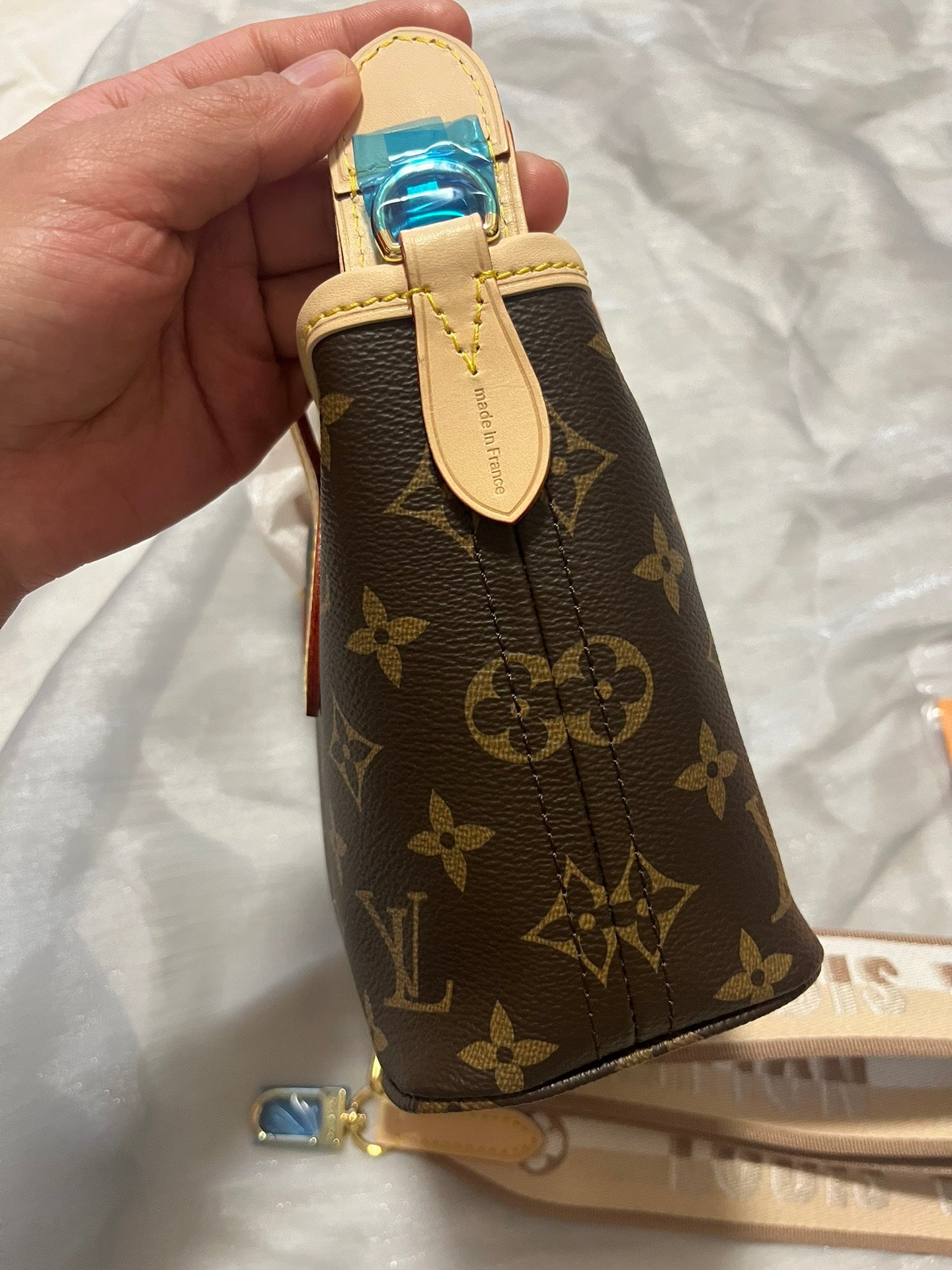 Louis Vuitton Brown Monogram Canvas Mini Handbag with Shoulder Strap and Coin Pouch