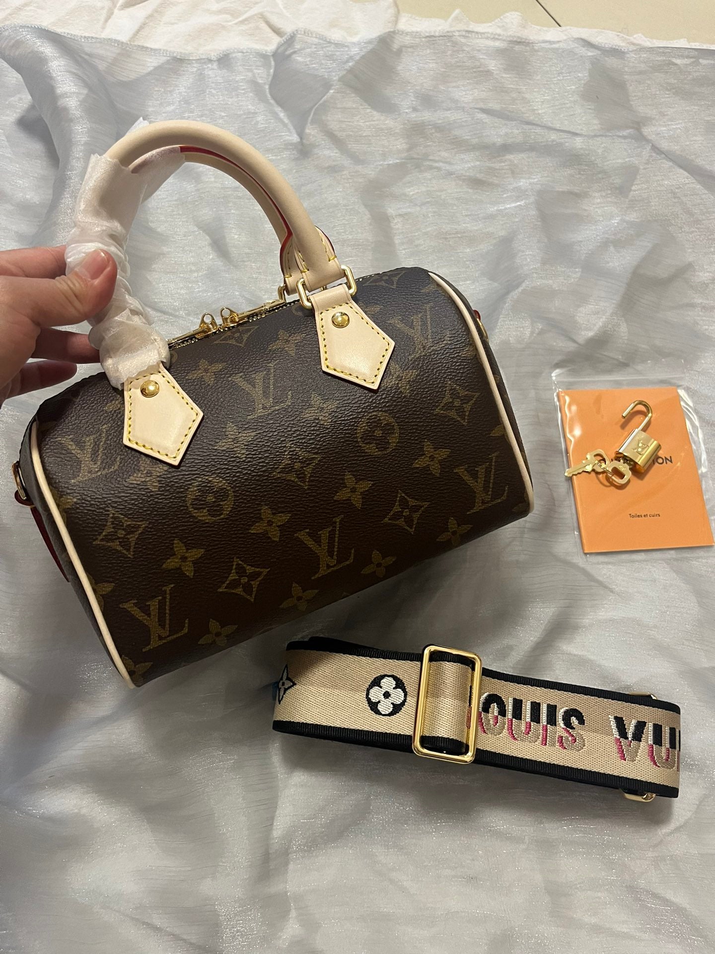 Louis Vuitton Vintage Monogram Print Mini Top Handle Crossbody Handbag