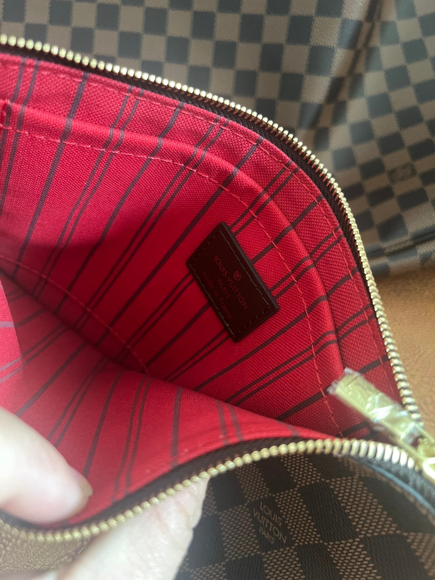Louis Vuitton Classic Brown Checkerboard Tote Bag Women Large Shoulder Purse