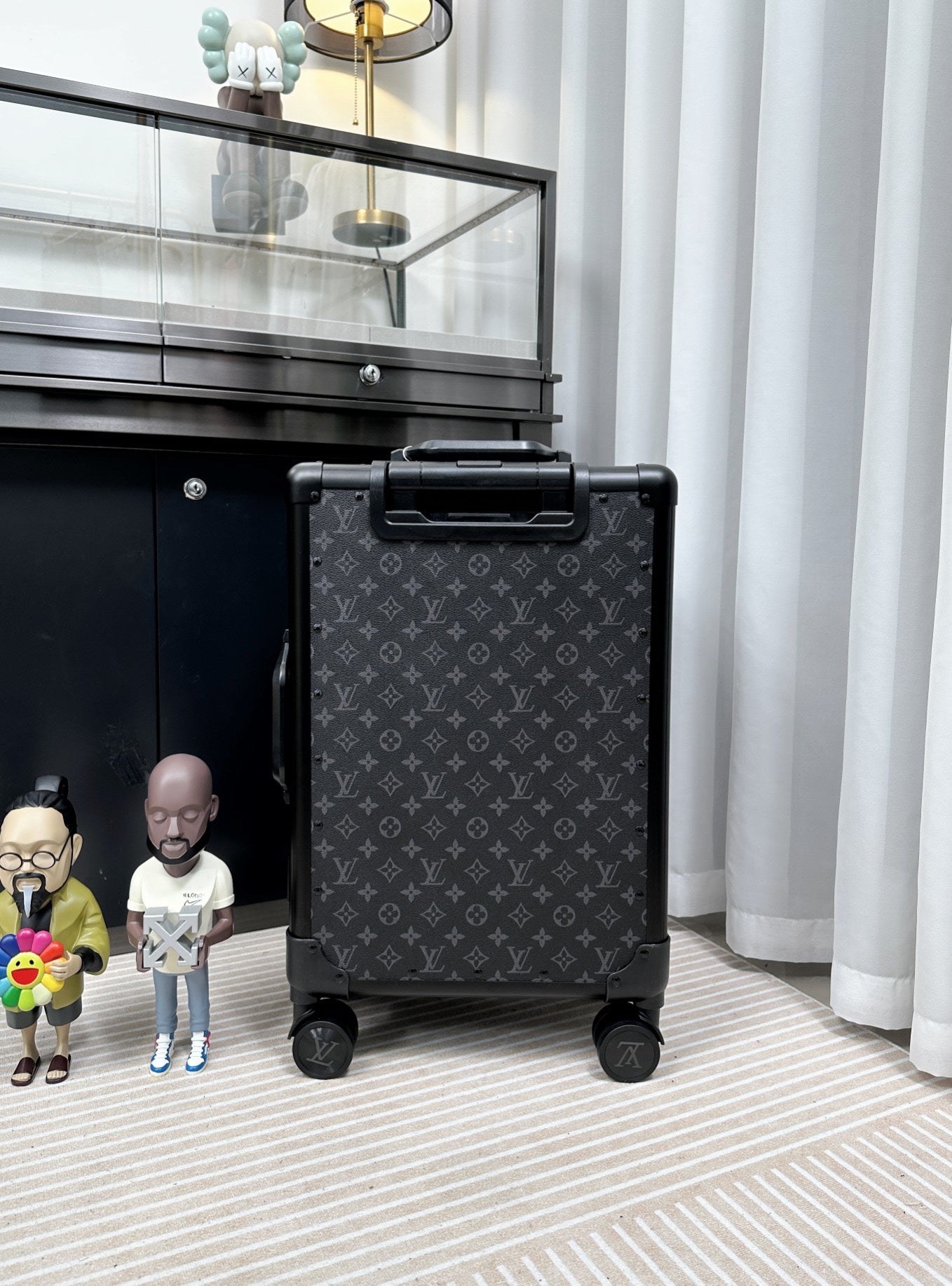 Black Monogram Hardside Spinner Suitcase Carry-On Travel Luggage
