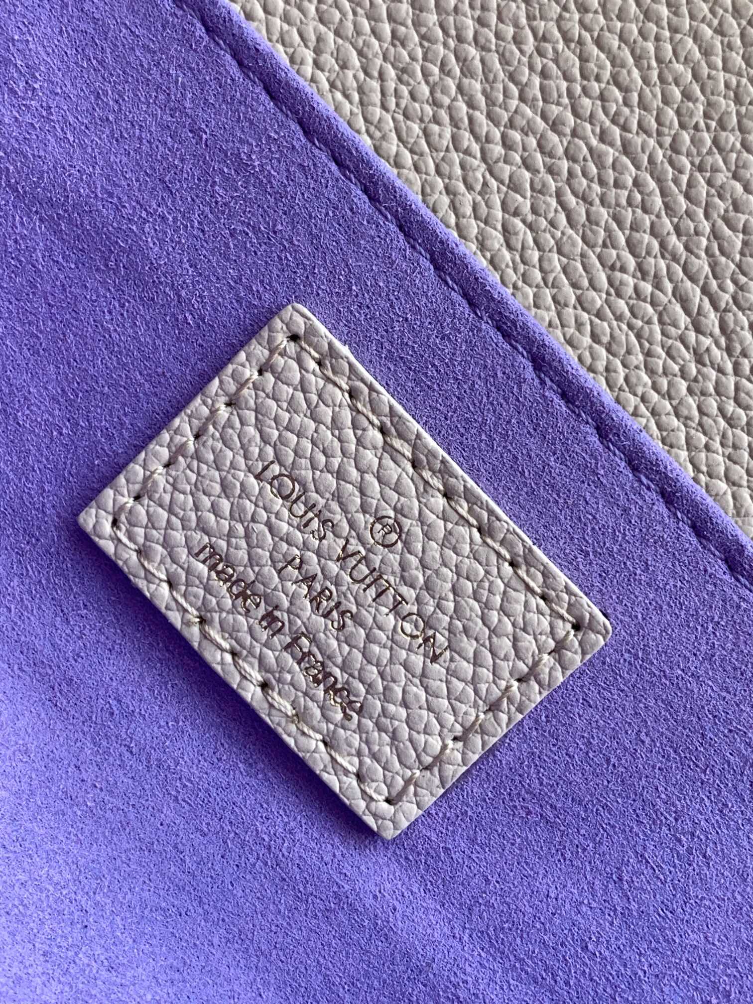Louis Vuitton Lilac and Cream Monogram Embossed Leather Flap Crossbody Bag