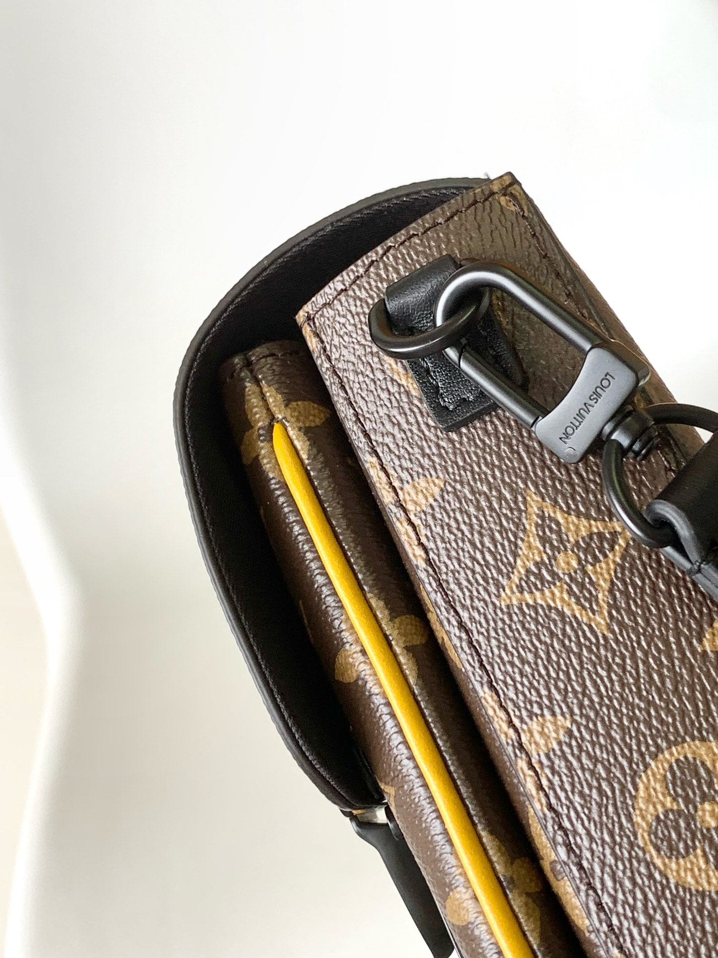 Louis Vuitton Brown Monogram Canvas Vertical Crossbody Phone Bag with Strap
