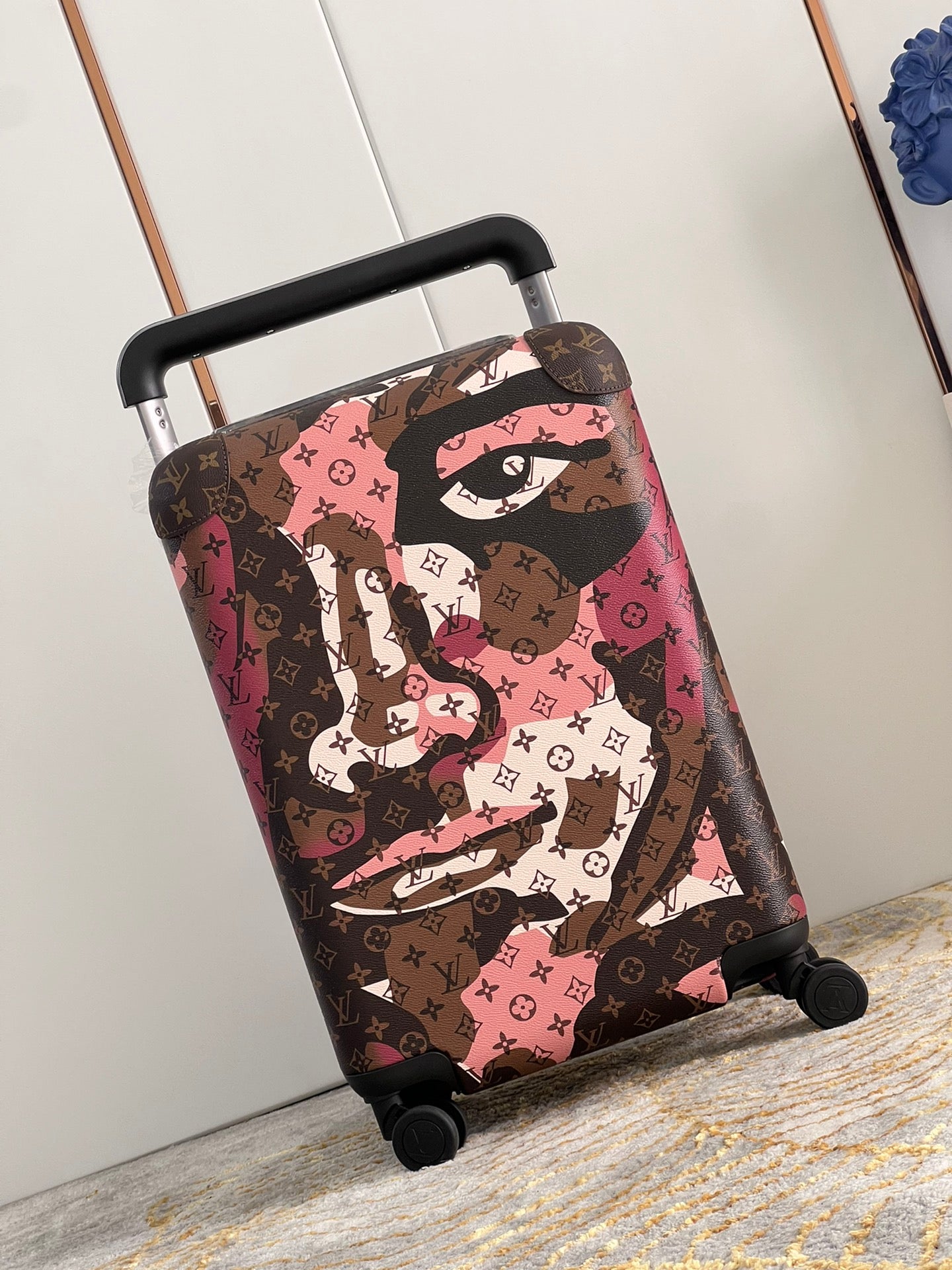 Abstract Face Collage Hardshell Spinner Suitcase Rolling Luggage