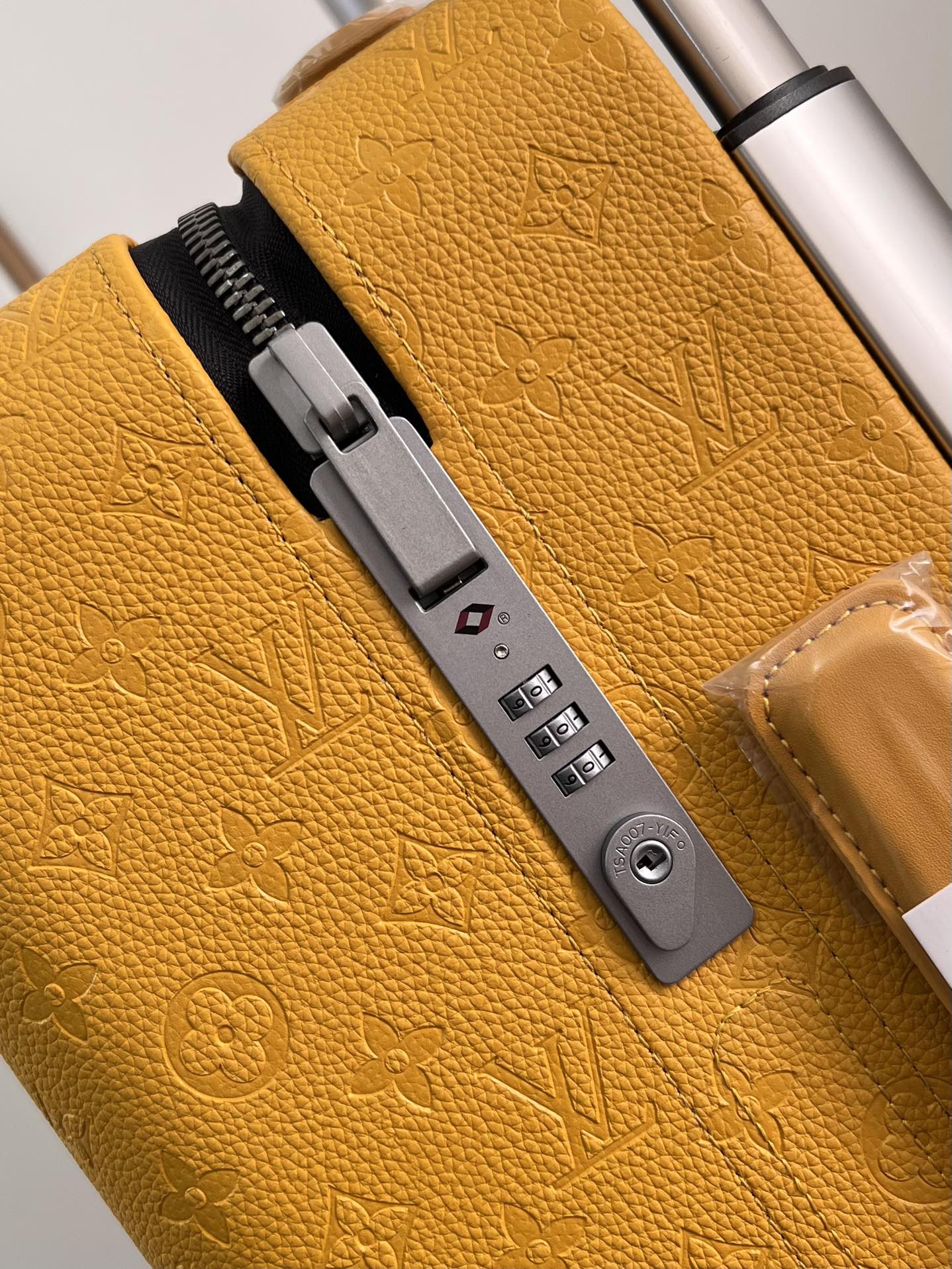 Yellow Hard Shell Carry-On Suitcase with Spinner Wheels