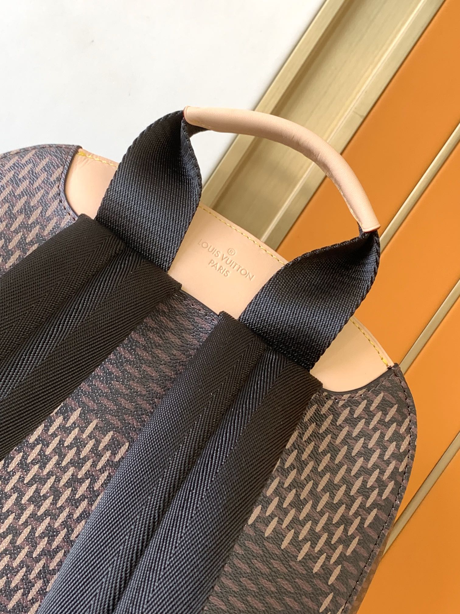 Louis Vuitton Luxury Brown Patchwork Monogram and Checkerboard Canvas Backpack