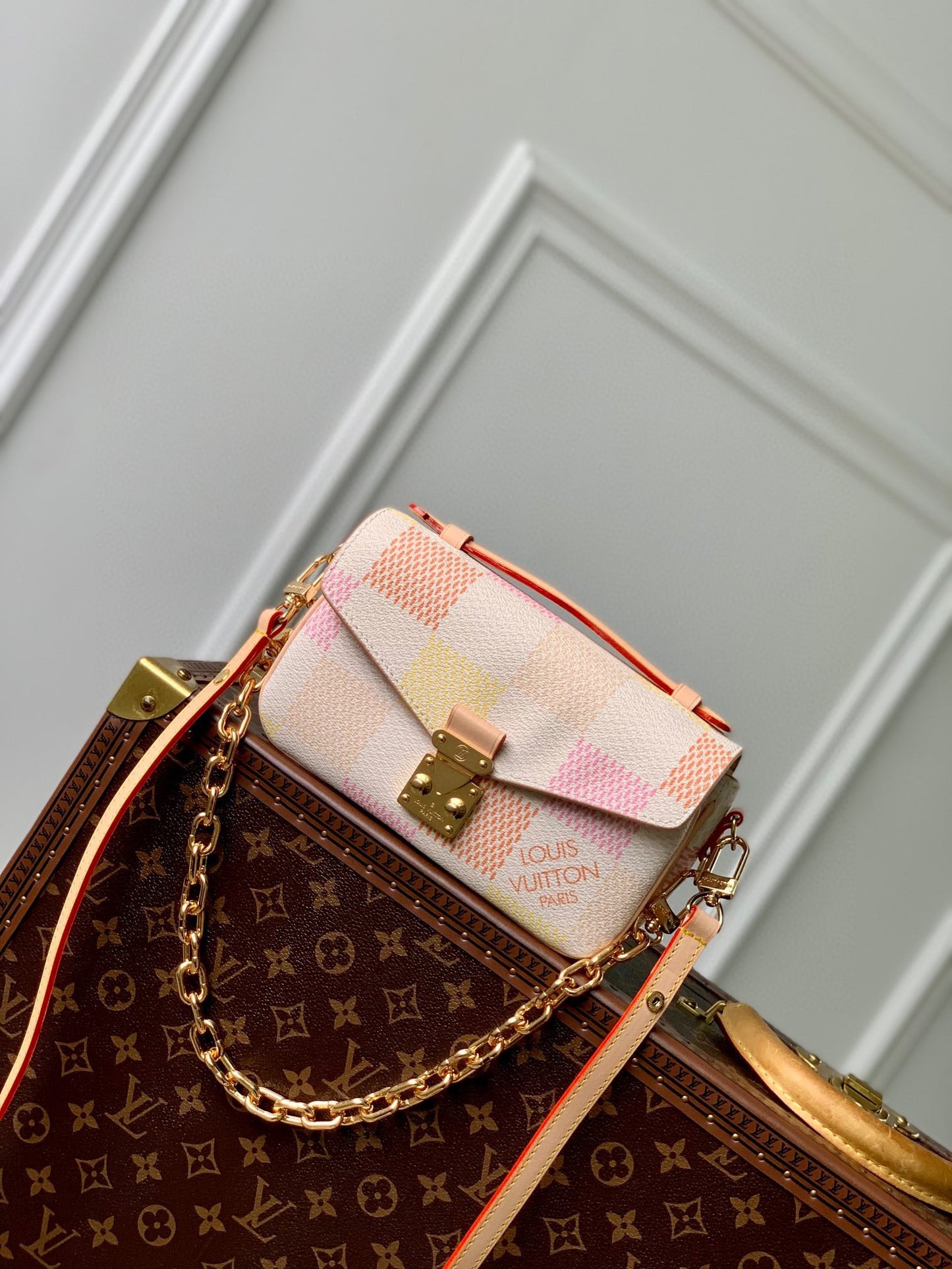 Louis Vuitton Pochette Métis East West Damier Lichen Shoulder Bag