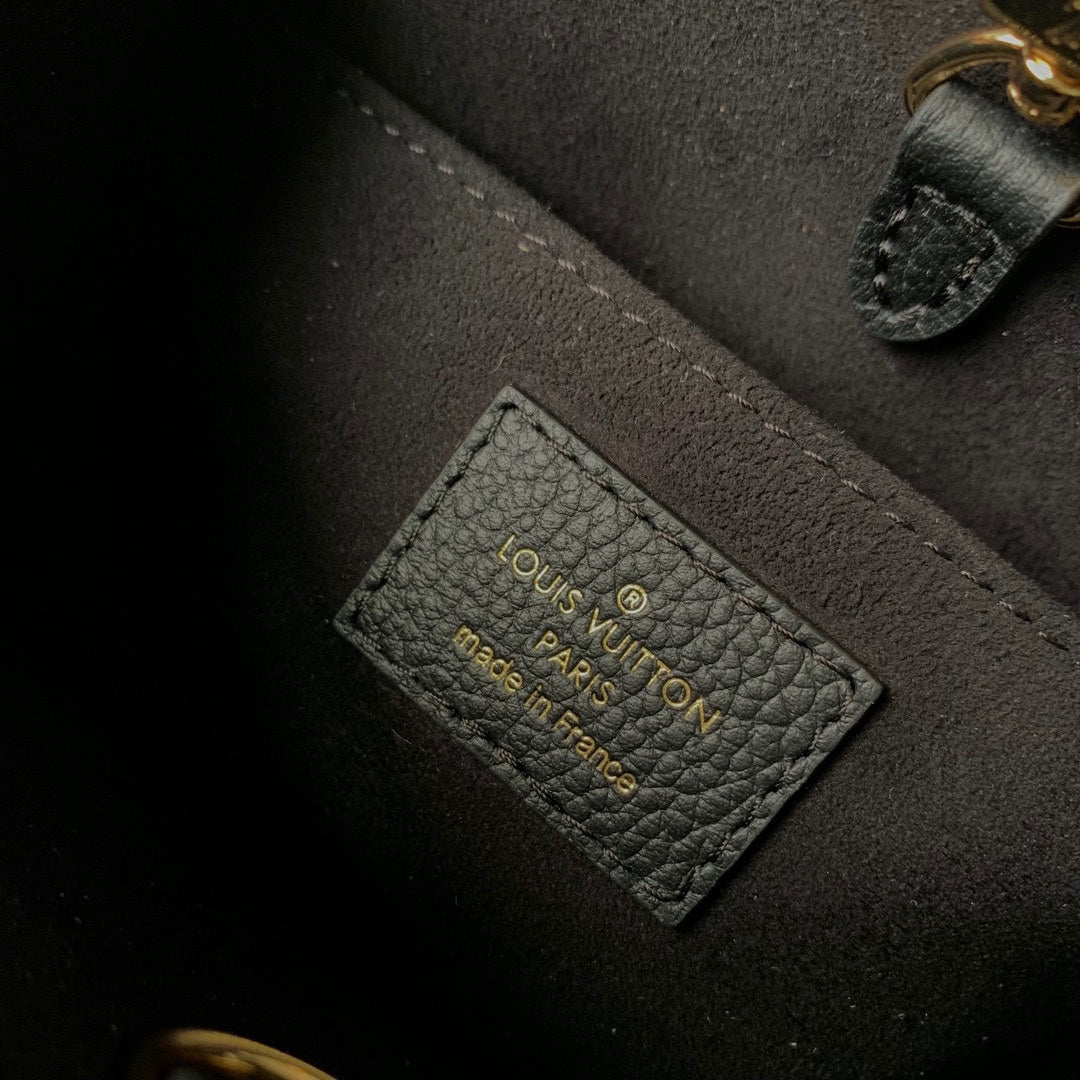 Louis Vuitton OnTheGo PM Monogram Empreinte Leather Handbag - Black
