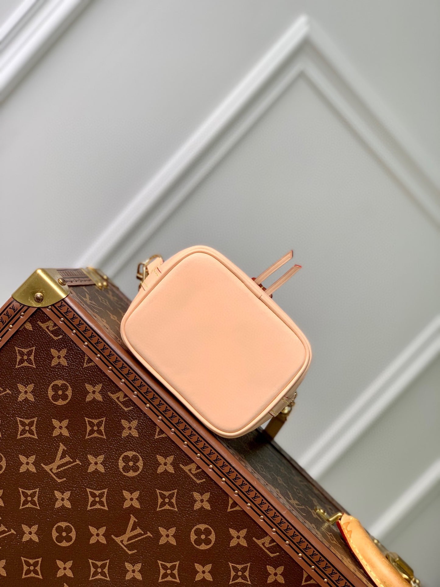 Louis Vuitton Nano Noé Bucket Bag - White & Grey Monogram Canvas