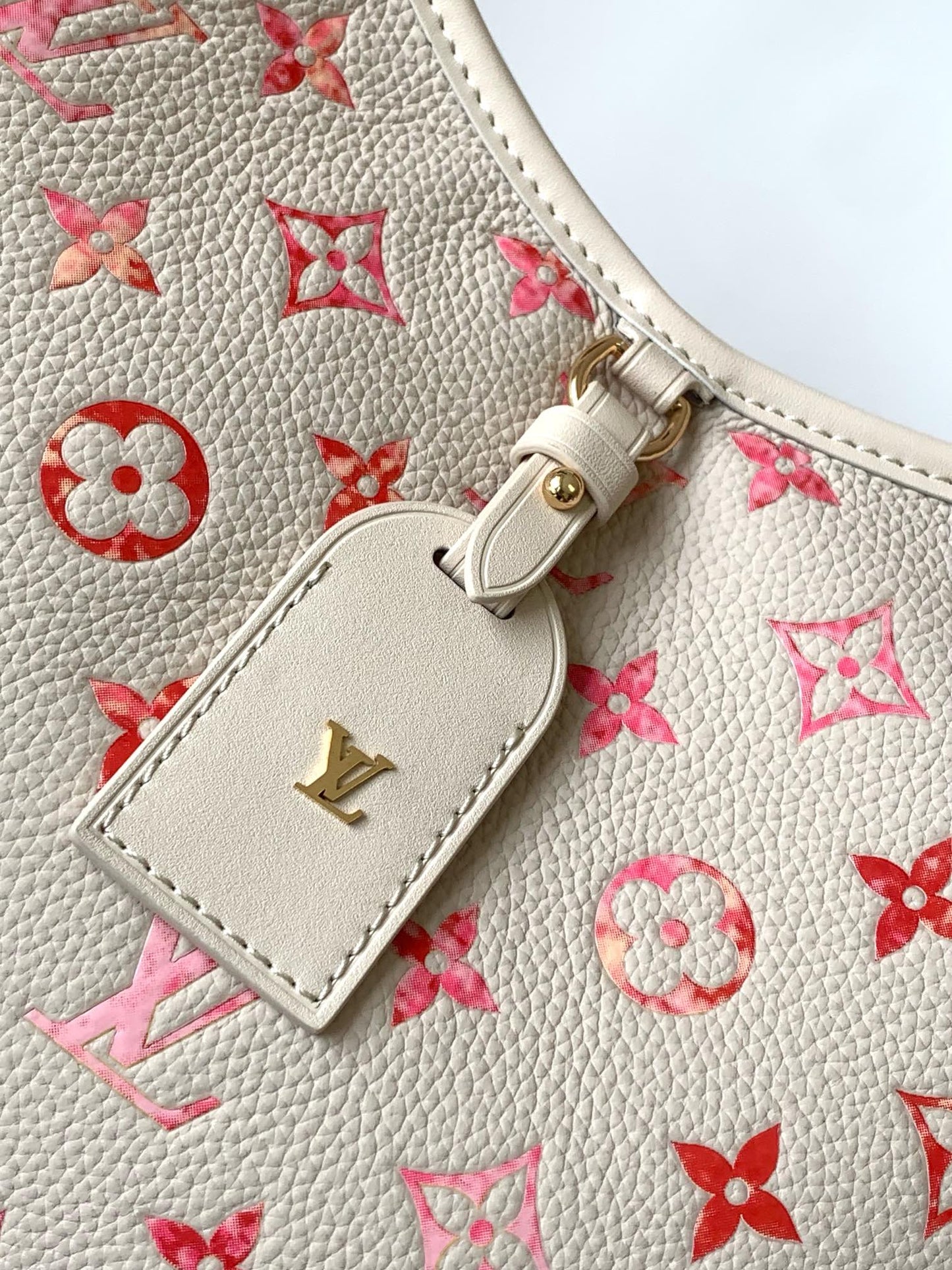 Louis Vuitton Elegant Pastel Pink Monogram Hobo Shoulder Bag for Women