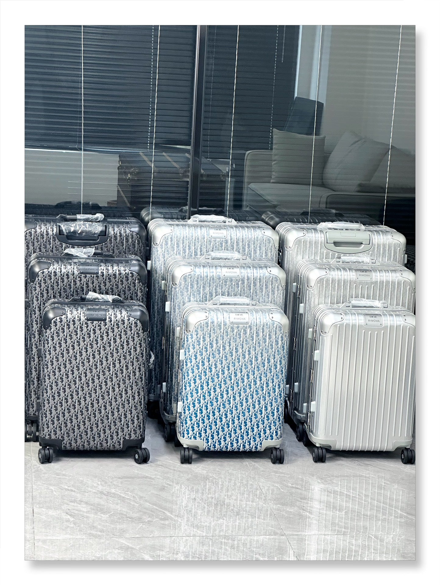 3-Piece Hardside Spinner Luggage Set with Textured Pattern