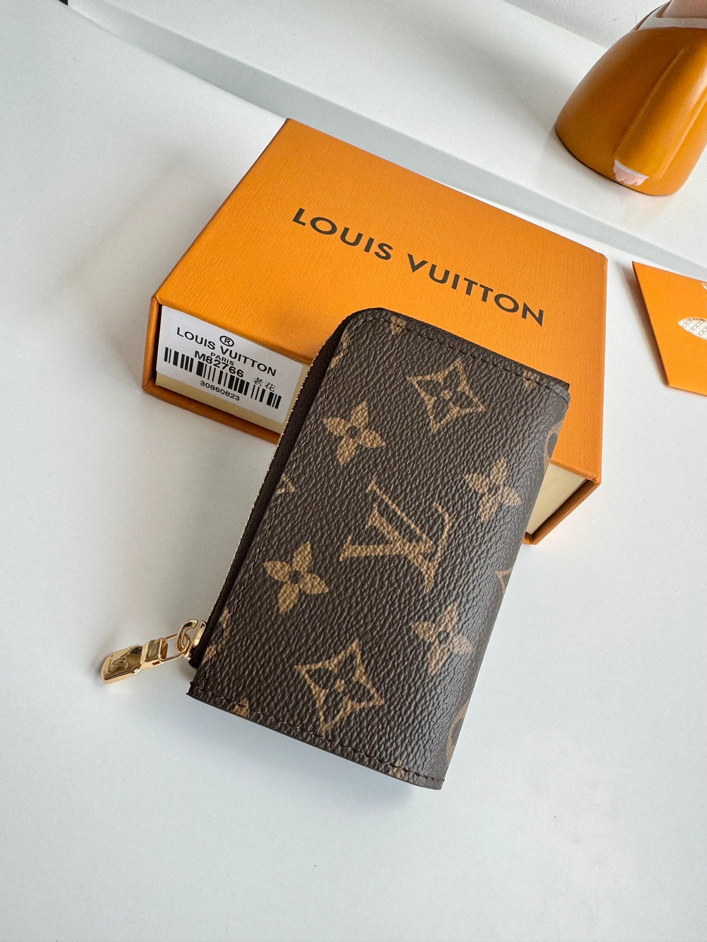 Louis Vuitton Classic Brown Patterned Canvas Key Pouch and Coin Purse