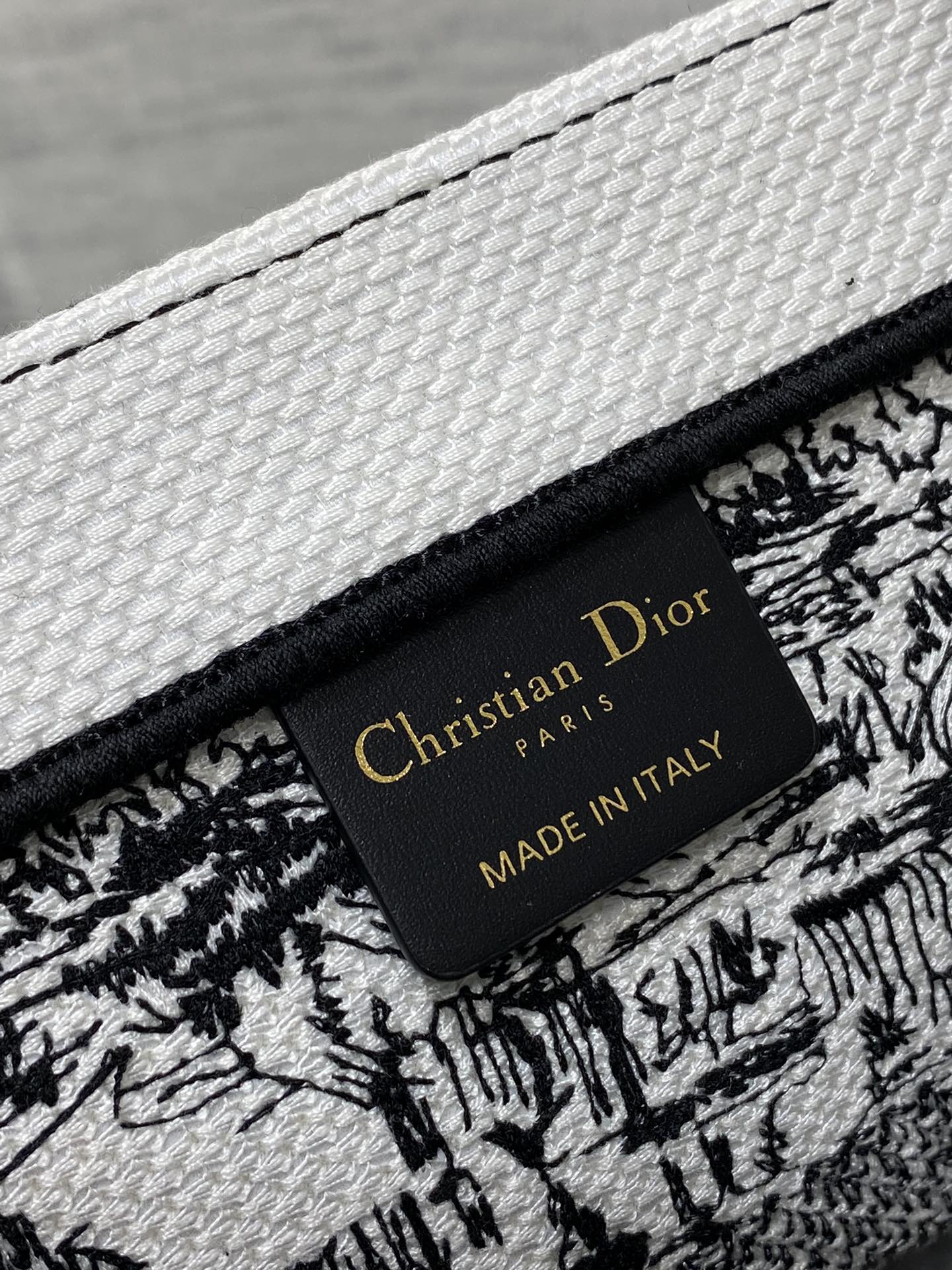 Dior Paris Plan Map Print Canvas Tote Bag Black and White Shoulder Handbag
