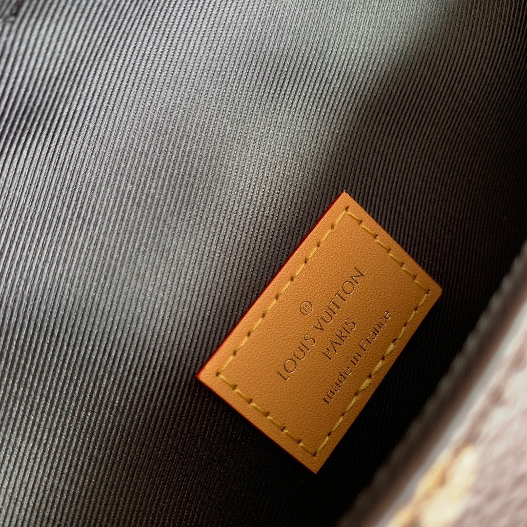 Louis Vuitton Classic Brown Monogram Canvas Mini Crossbody Bag with Leather Strap