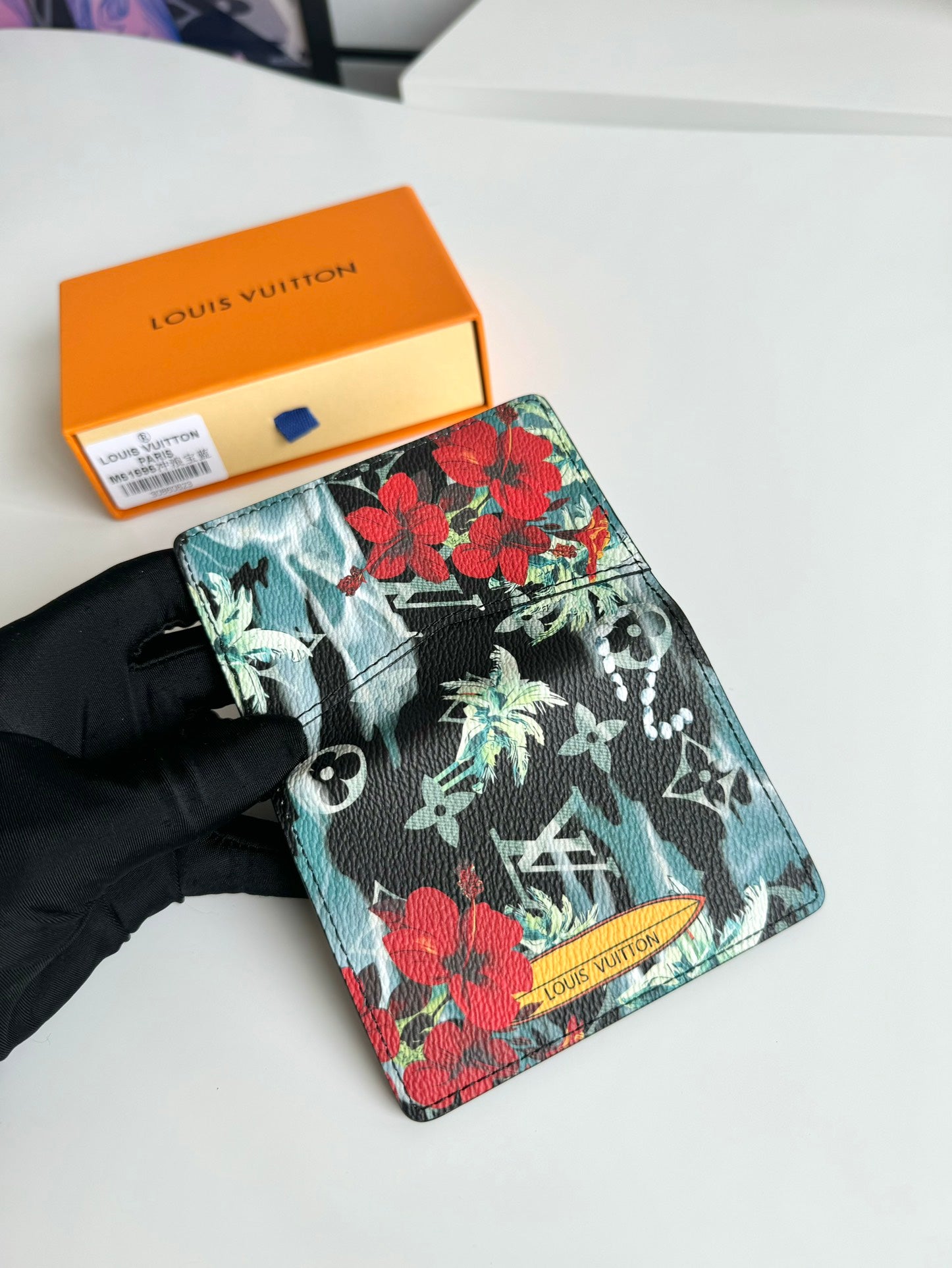 Louis Vuitton Tropical Hibiscus and Palm Tree Monogram Passport Holder Case
