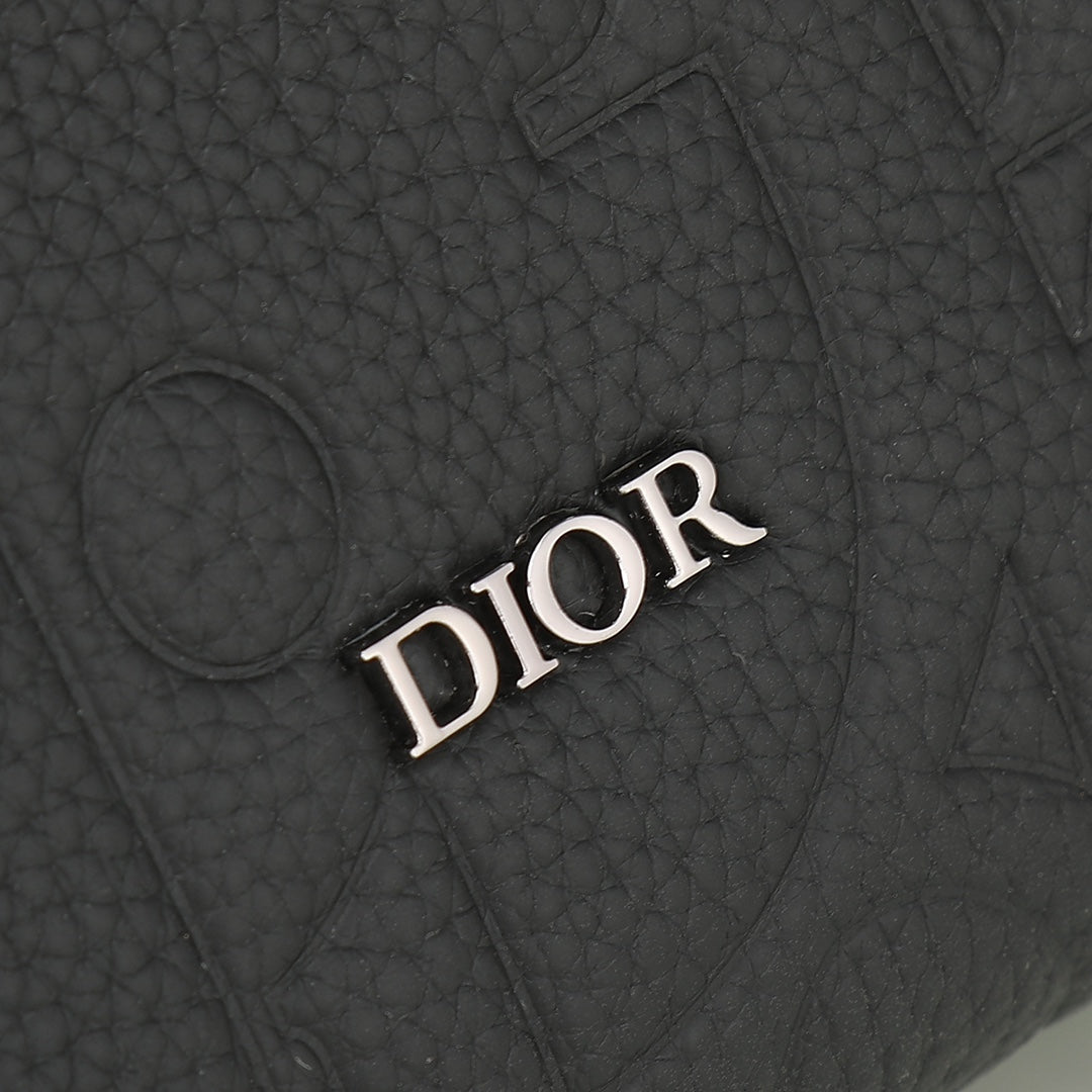 Christian Dior Black Oblique Grained Calfskin Safari Messenger Bag
