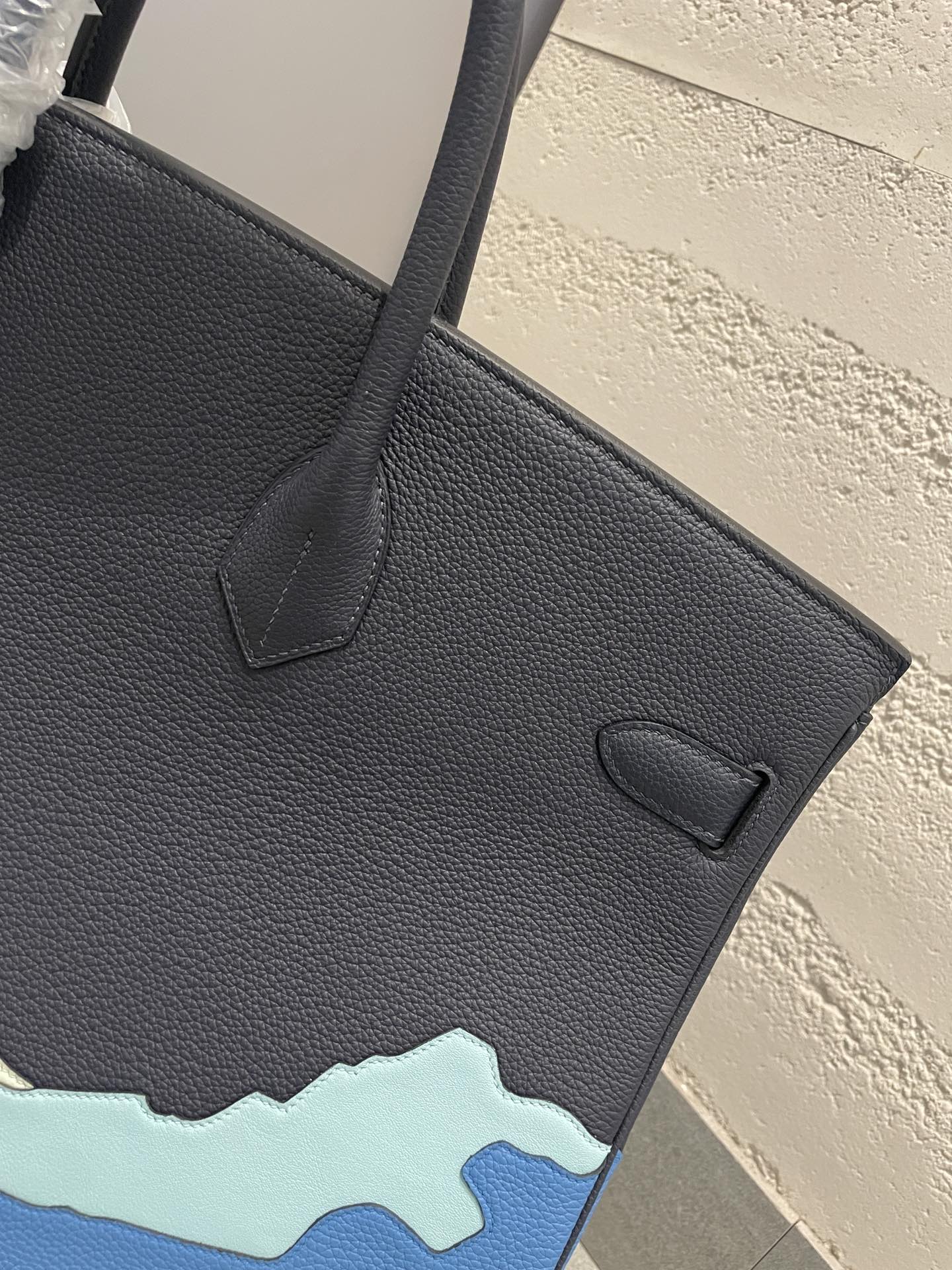 Hermès Birkin 40 Endless Road Black Leather Handbag with Silver Hardware