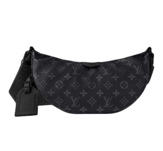Louis Vuitton Black Monogram Crescent Sling Bag Unisex Crossbody Waist Pack