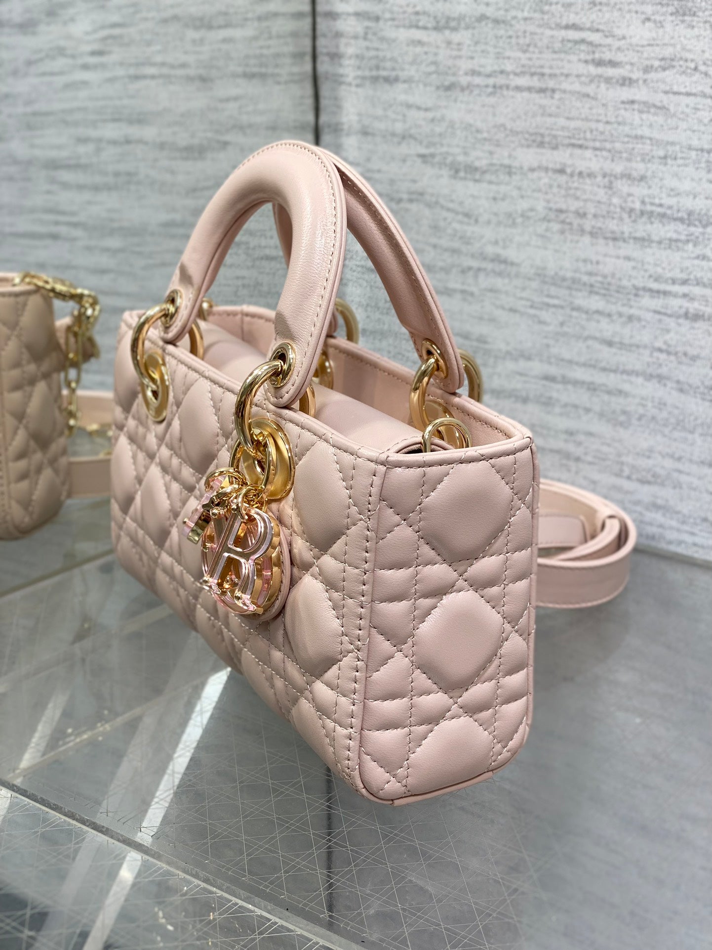 Christian Dior Lady D-Joy Bag - Light Pink Cannage Lambskin