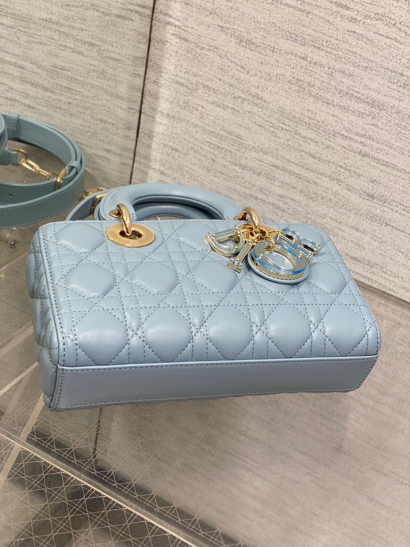 Christian Dior Lady D-Joy Bag - Cloud Blue Cannage Lambskin