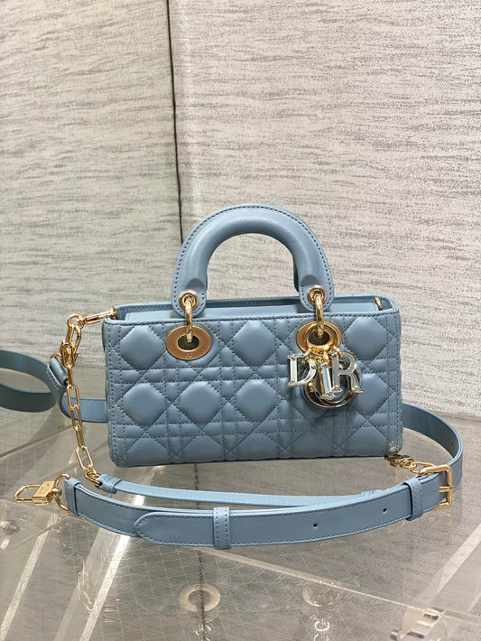 Christian Dior Lady D-Joy Bag - Cloud Blue Cannage Lambskin