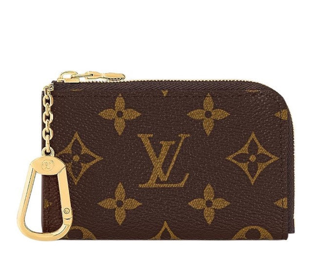 Louis Vuitton Classic Brown Patterned Canvas Key Pouch and Coin Purse
